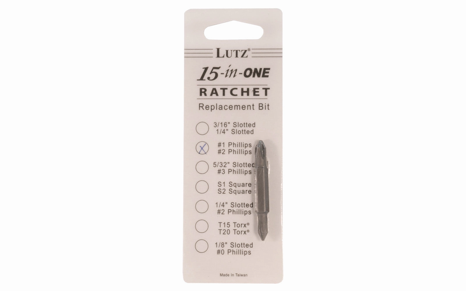 Lutz #1 & #2 Phillips Bit for 15-in-1 Ratchet Screwdriver