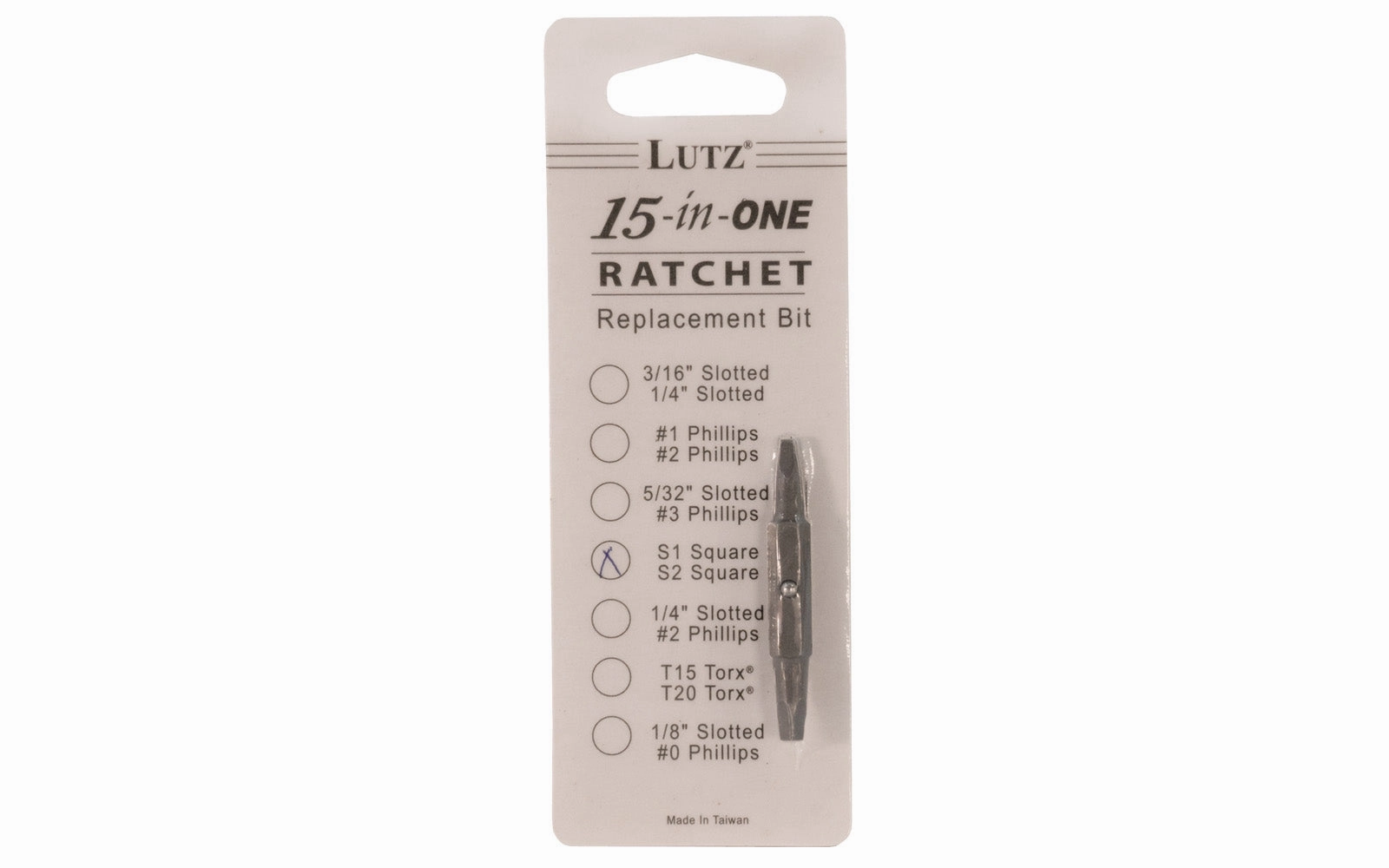 Lutz #1 & #2 Square Bit for 15-in-1 Ratchet Screwdriver