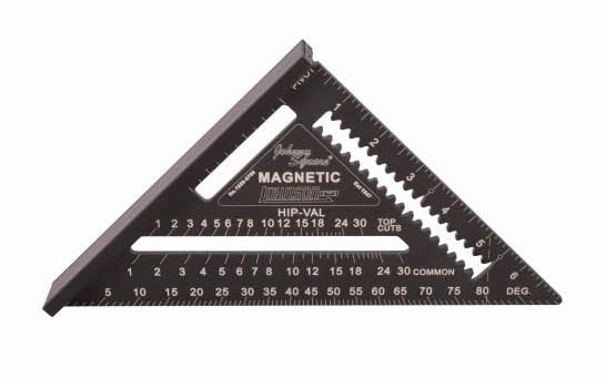 Magnetic 7" Aluminum Laser Etched Rafter Square