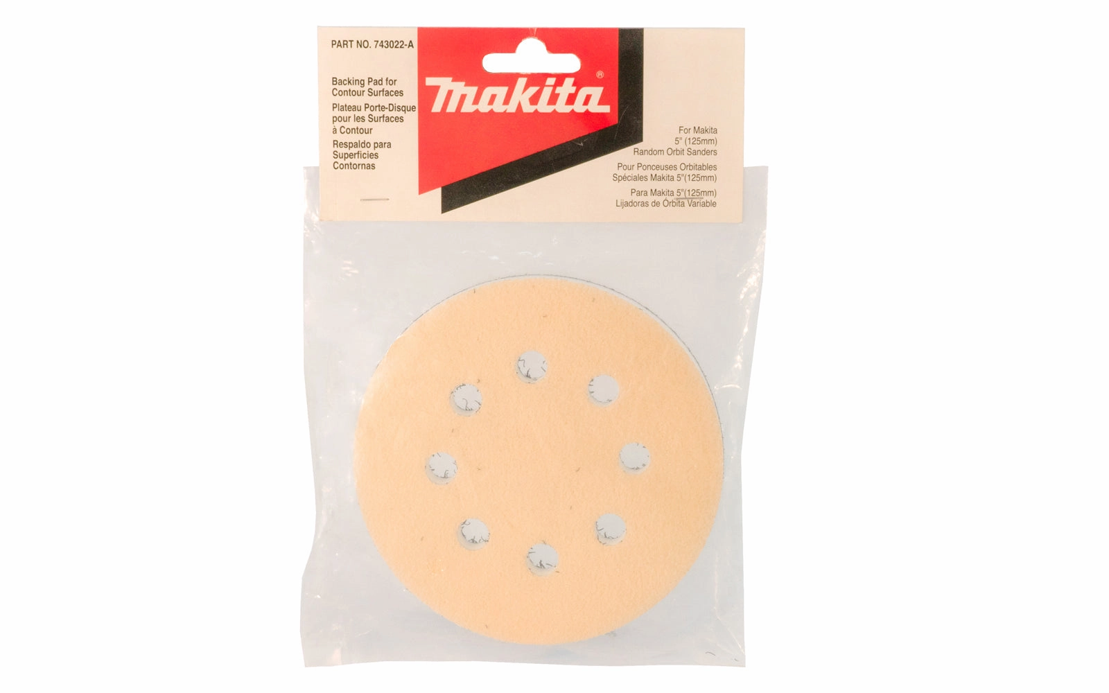 Makita 5" Backing Pad for Contour Surfaces