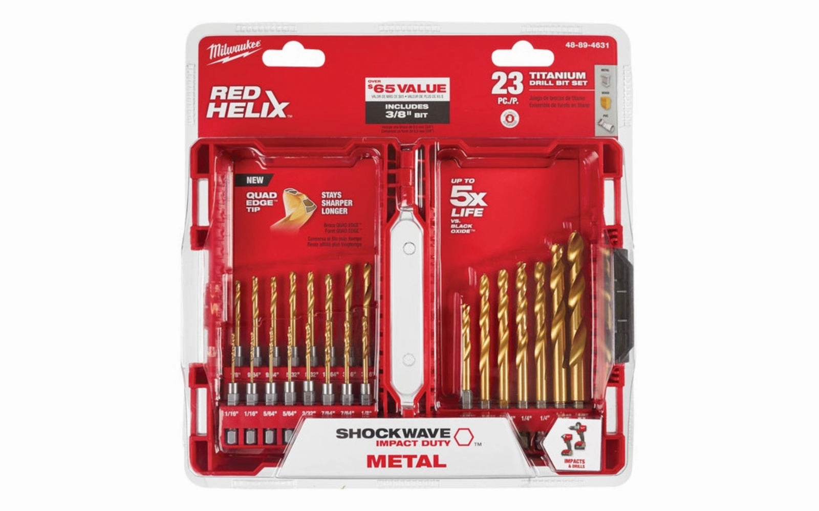 Milwaukee 23 PC Titanium Drill Bit Set - 48-89-4631