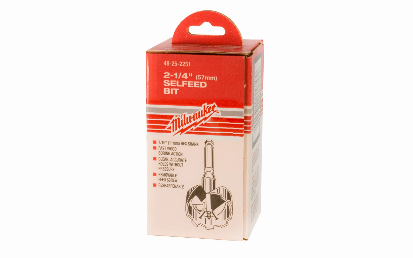 Milwaukee 2-1/4" Selfeed Bit ~ 48-25-2251 - Made in USA