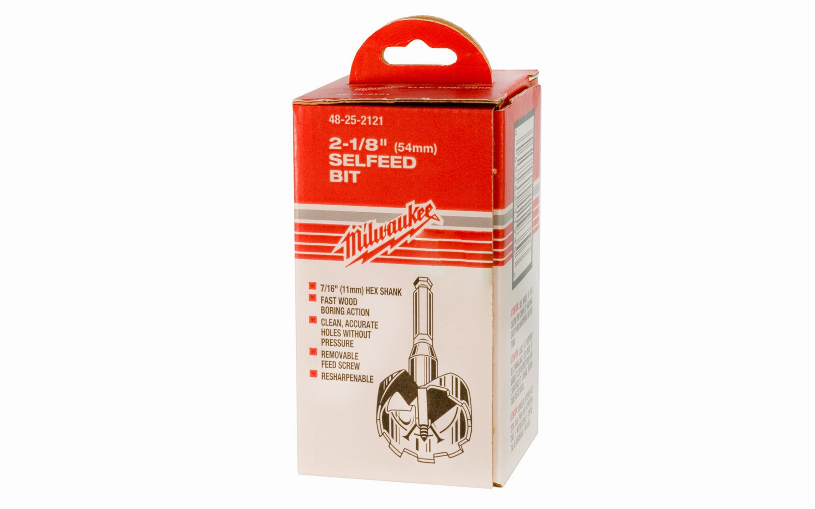 Milwaukee 2-1/8" Selfeed Bit ~ 48-25-2121 - Made in USA