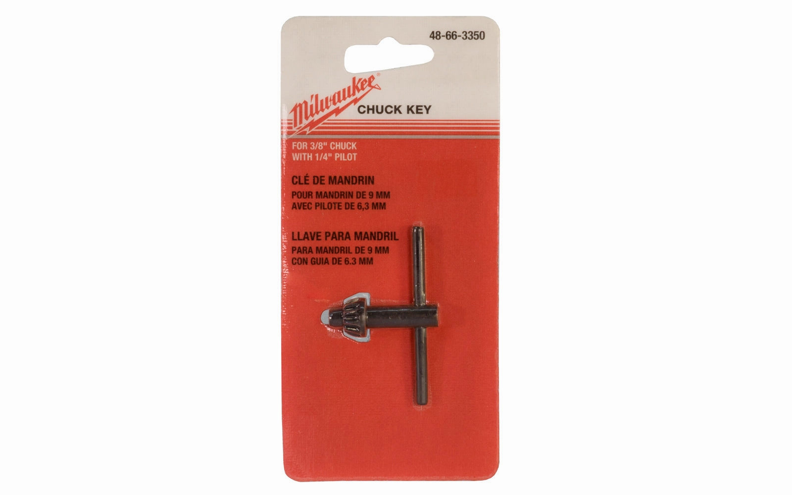 Milwaukee Chuck Key for 3/8" Chuck with 1/4" Pilot