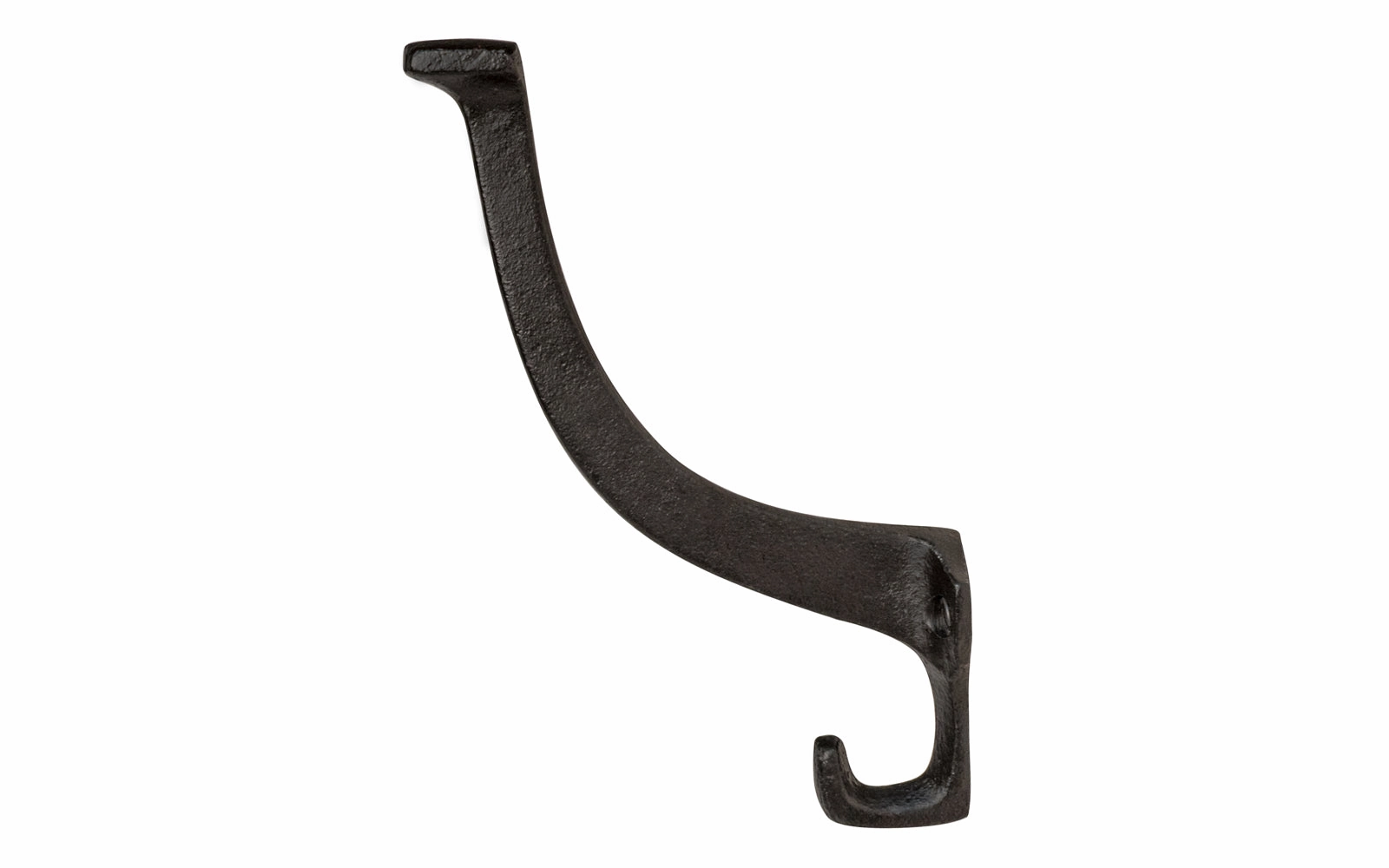 Mission-Style Black Cast Iron Hall Tree Hook