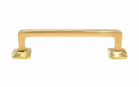 Mission-Style Solid Brass Pull ~ 4" On Centers