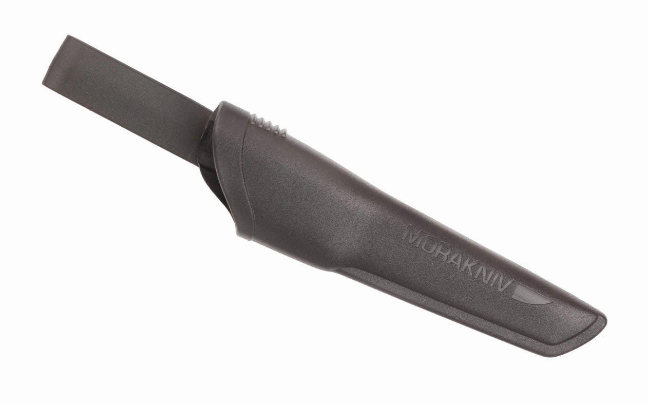 Mora Bushcraft Black Stainless Steel Knife ~ Partial Serration