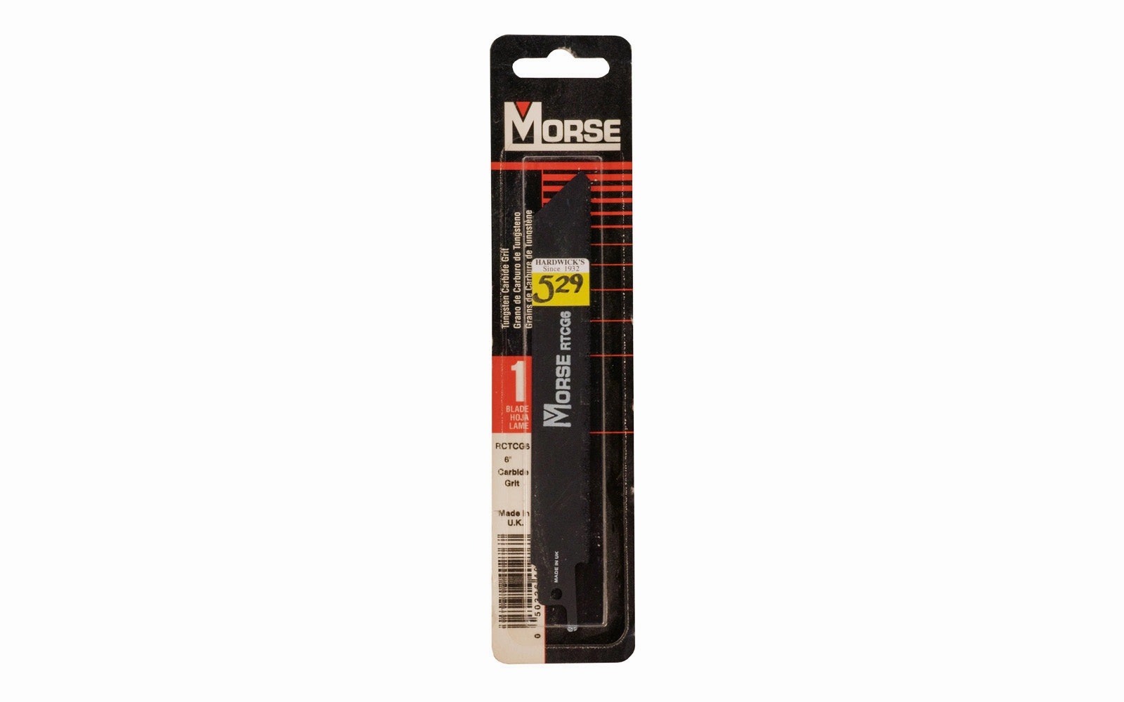 Morse 6" Carbide Grit Sawzall blade