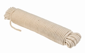 Natural Cotton Braided Sash Cord ~ #8 Size - 1/4" x 100'