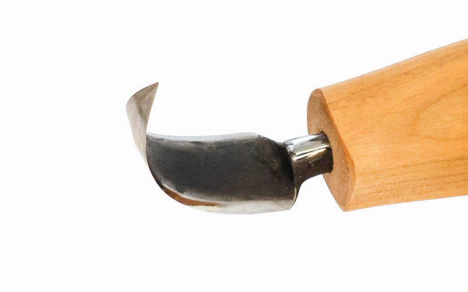 North Bay Forge Double-Edge Deep Bent Carving Knife ~ BN-2