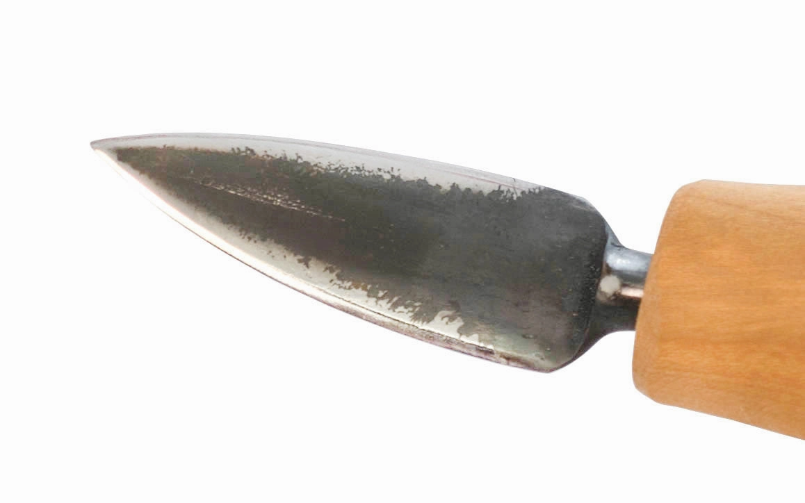 North Bay Forge Double-Edge Shallow Bent Carving Knife ~ BN-1