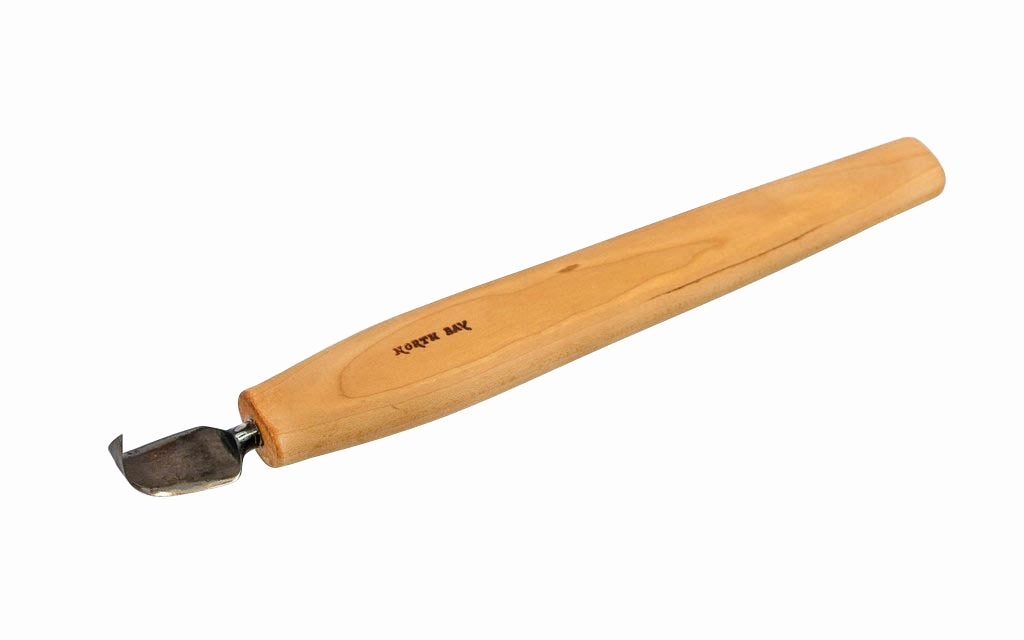 North Bay Forge Double-Edge Tip Bent Carving Knife ~ BN-3