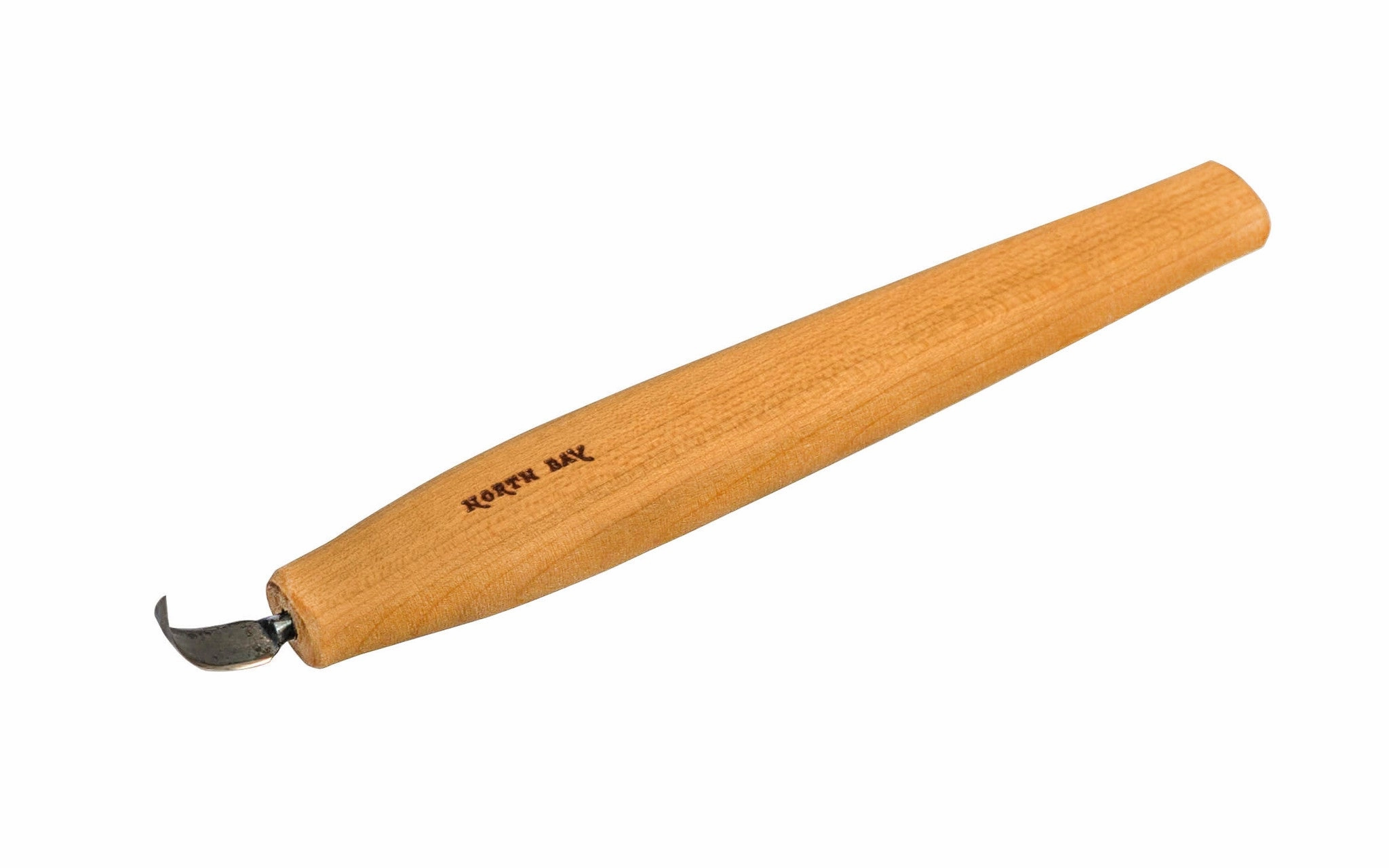 North Bay Forge Mini Double-Edge Deep Bent Carving Knife ~ mBN-2