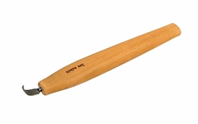 North Bay Forge Mini Double-Edge Deep Bent Carving Knife ~ mBN-2