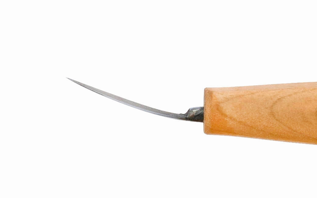 North Bay Forge Mini Double-Edge Shallow Bent Carving Knife ~ mBN-1