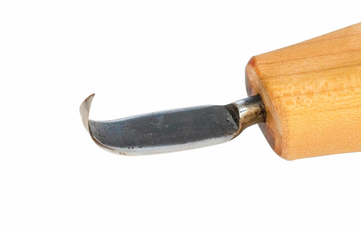 North Bay Forge Mini Double-Edge Tip Bent Carving Knife ~ mBN-3