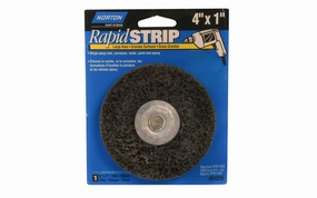 Norton 4" x 1" "Rapid Strip" Wheel - 1/4" Shank