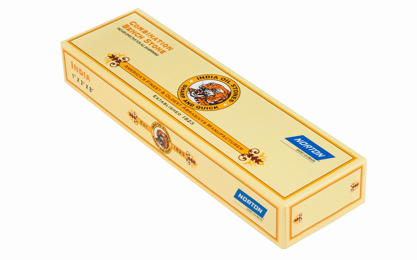Norton 8" Combination Coarse / Fine India Bench Stone