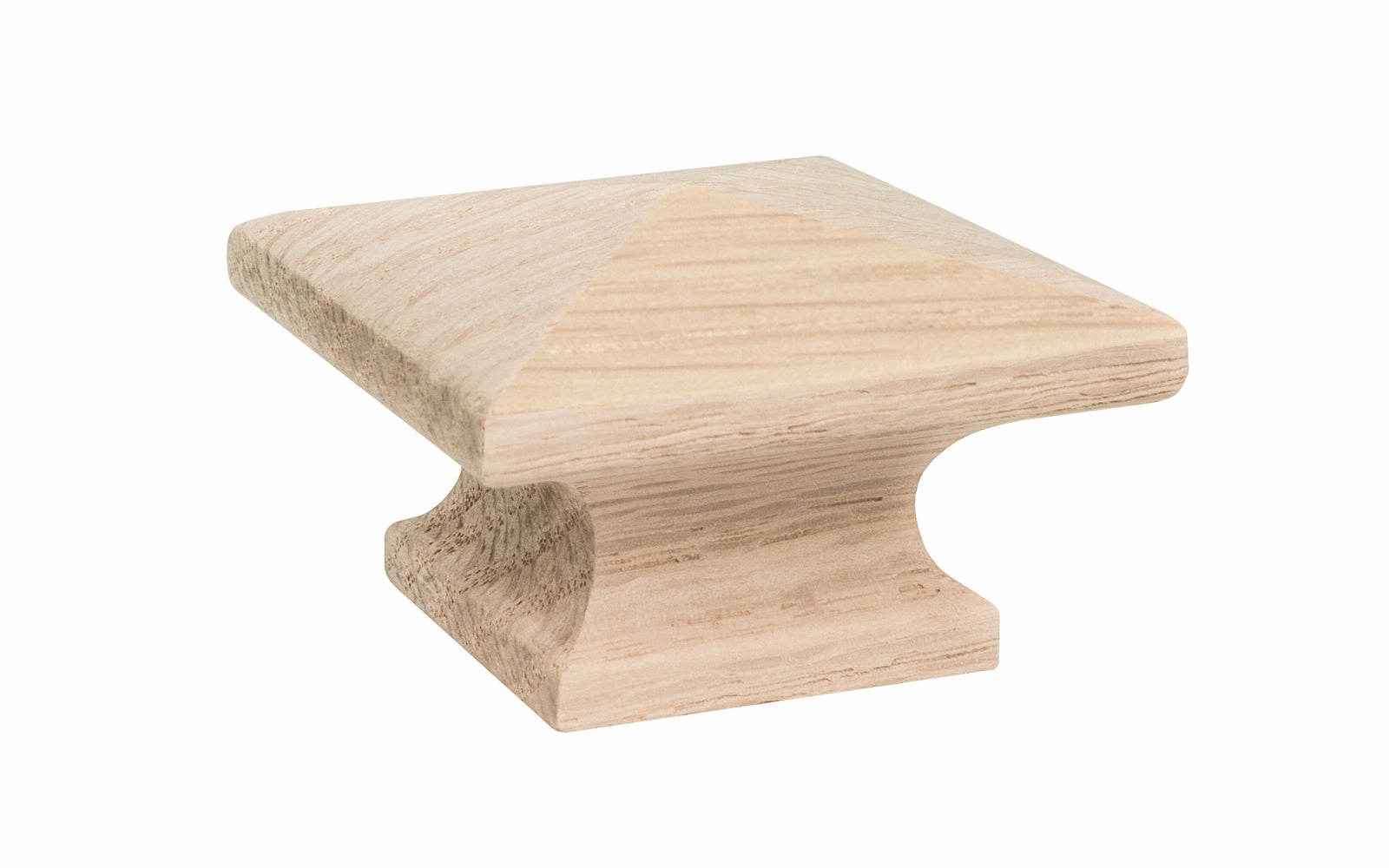 Oak Wood Pyramid Cabinet Knob