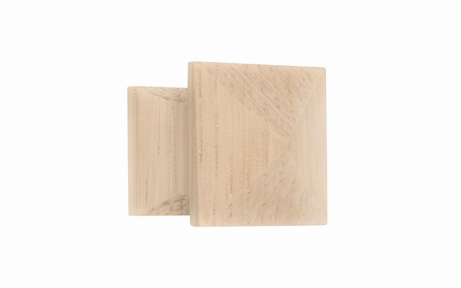 Oak Wood Pyramid Cabinet Knob