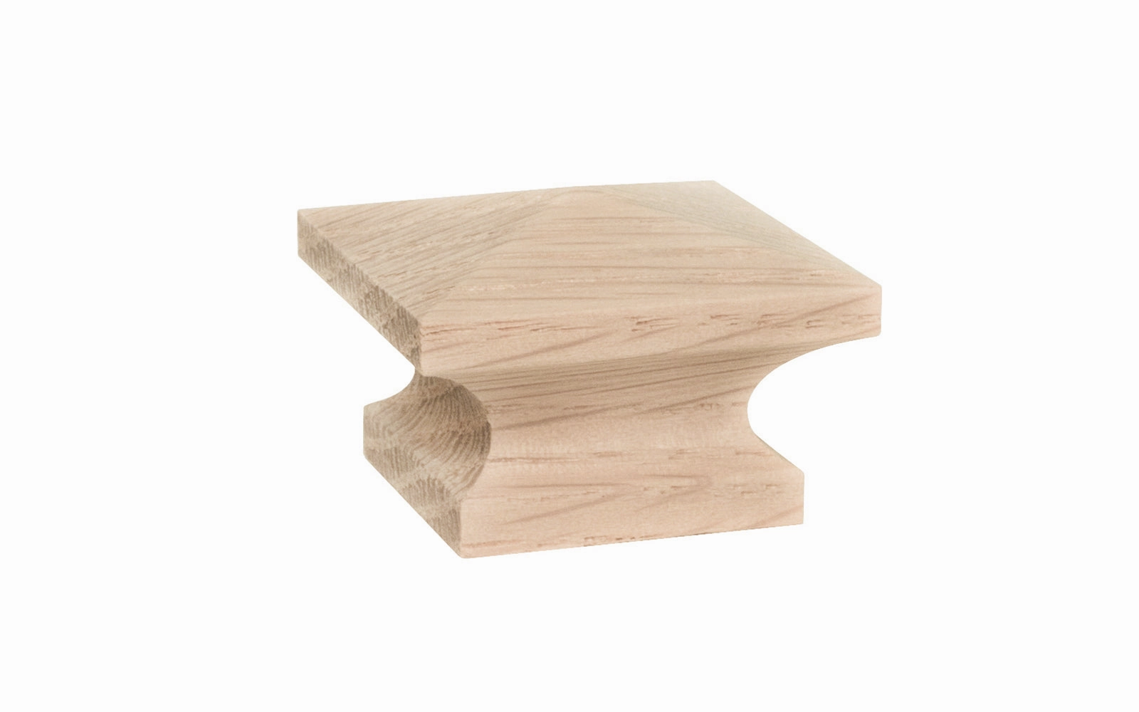 Oak Wood Pyramid Cabinet Knob