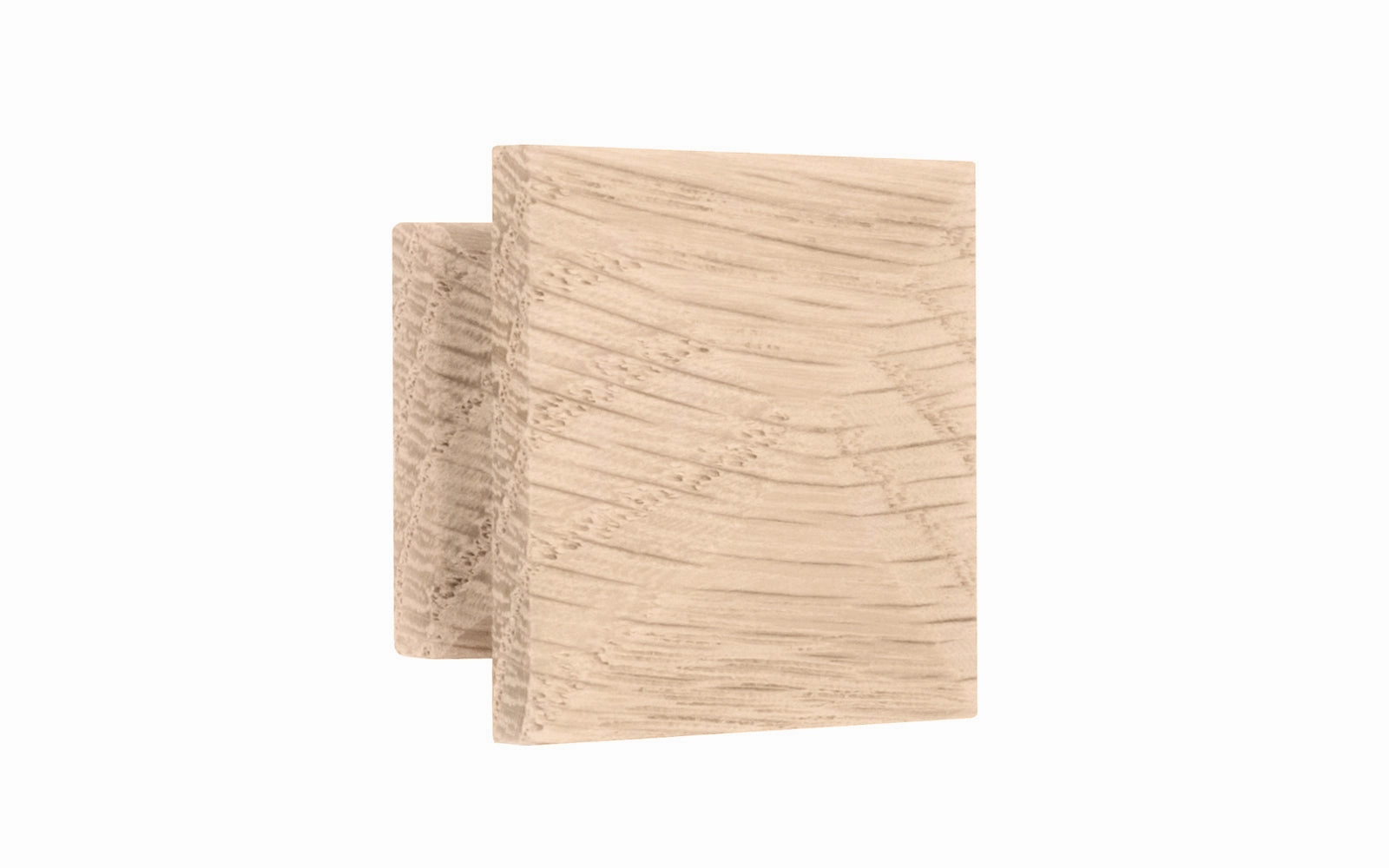 Oak Wood Pyramid Cabinet Knob