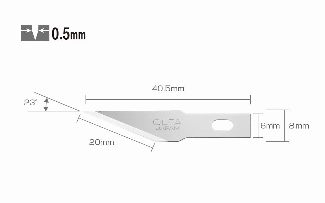Olfa "KB4-S/5" Precision Art Blades - 5 Pack