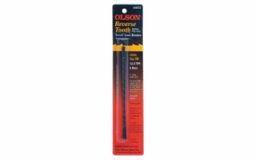 Olson 5" Plain End Scroll Saw 12.5 TPI Reverse Tooth Blades