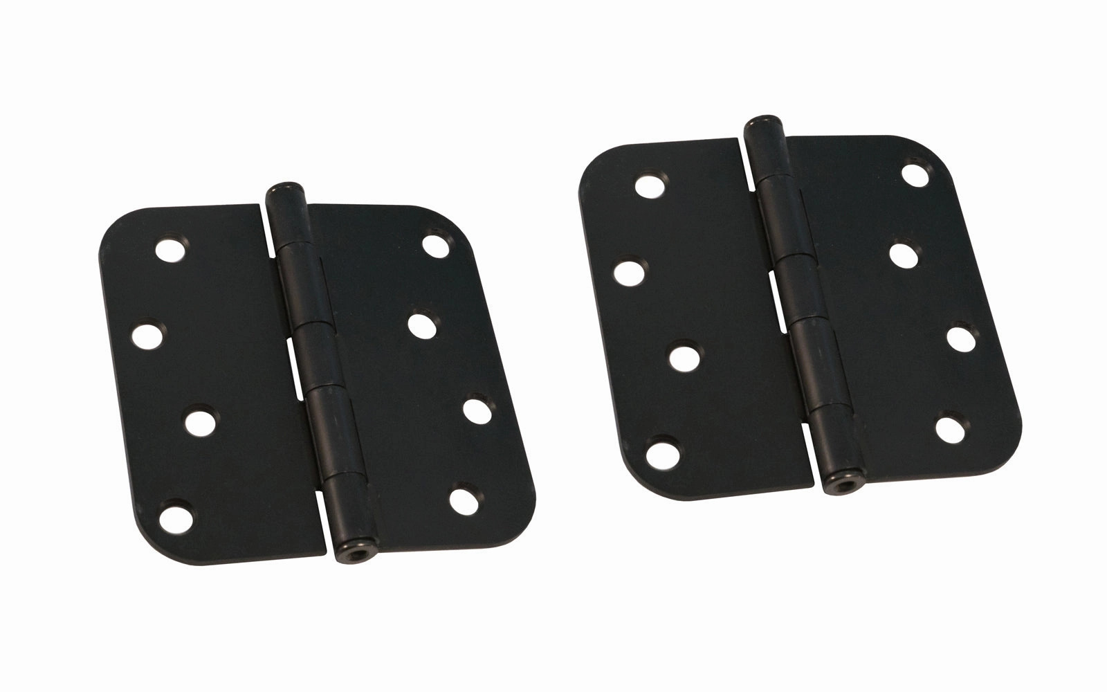 Pair of 4" Oil Rubbed Bronze Door Hinges - 5/8" Radius