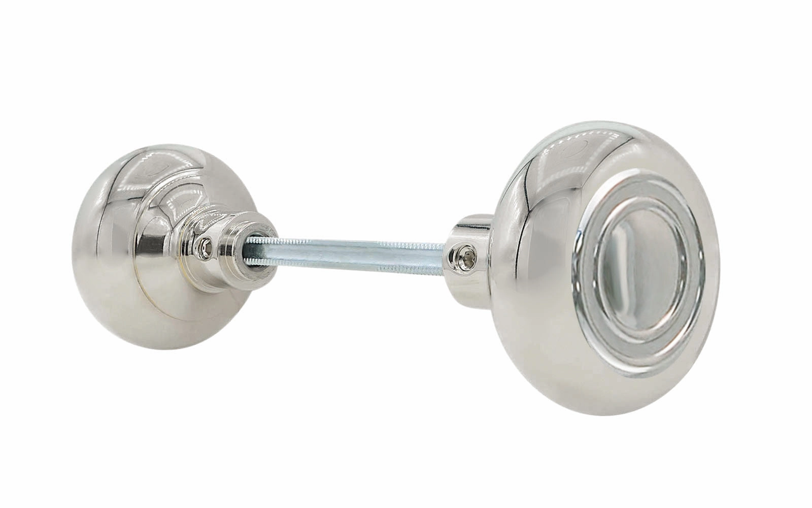 Pair of Brass Circle-Ring Design Doorknobs