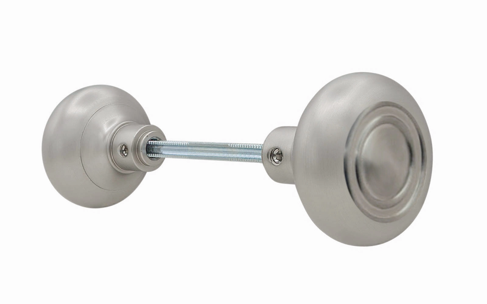Pair of Brass Circle-Ring Design Doorknobs