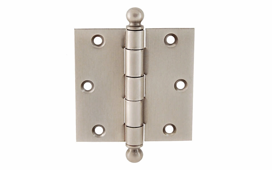 Pair of Classic Ball-Tip Door Hinges ~ 3-1/2" x 3-1/2"