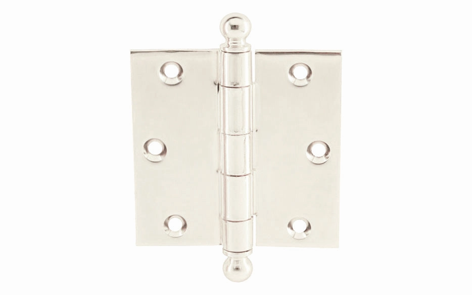 Pair of Classic Ball-Tip Door Hinges ~ 3-1/2" x 3-1/2"