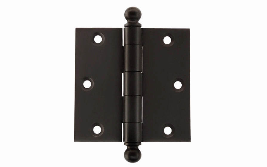 Pair of Classic Ball-Tip Door Hinges ~ 3-1/2" x 3-1/2"