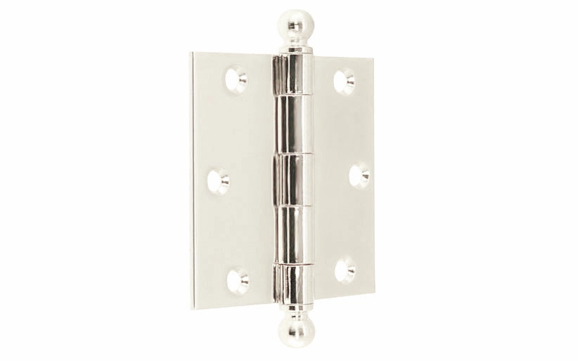 Pair of Classic Ball-Tip Door Hinges ~ 3" x 3"