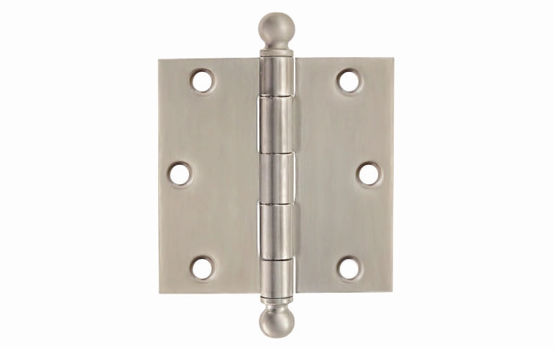 Pair of Classic Ball-Tip Door Hinges ~ 3" x 3"
