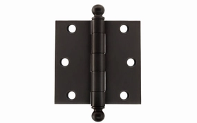 Pair of Classic Ball-Tip Door Hinges ~ 3" x 3"