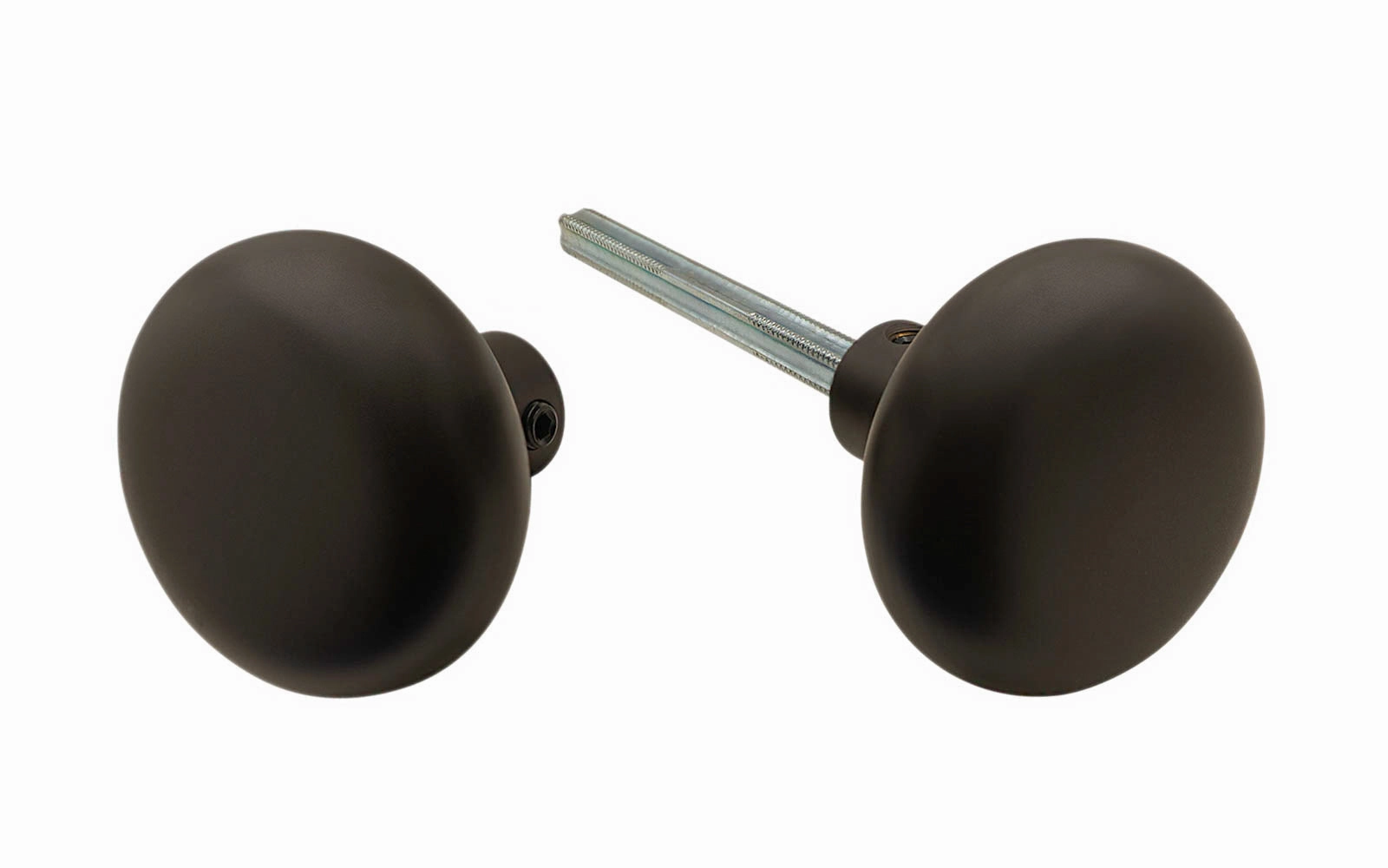 Pair of Classic Brass Smooth Doorknobs