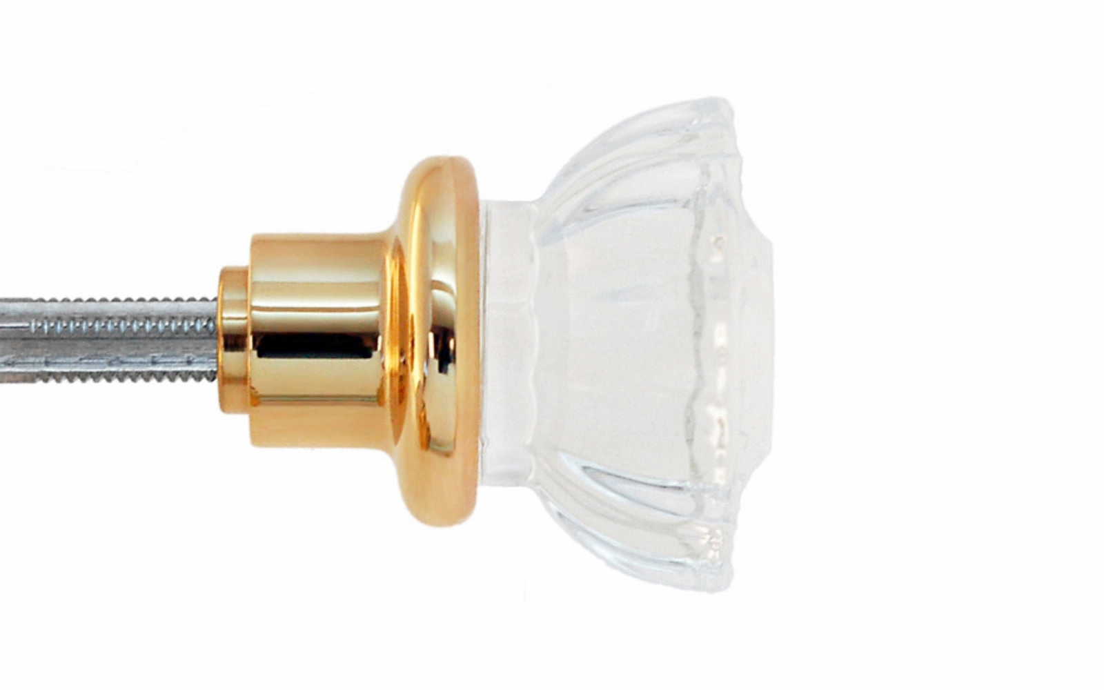 Pair of Fluted Clear Glass Doorknobs