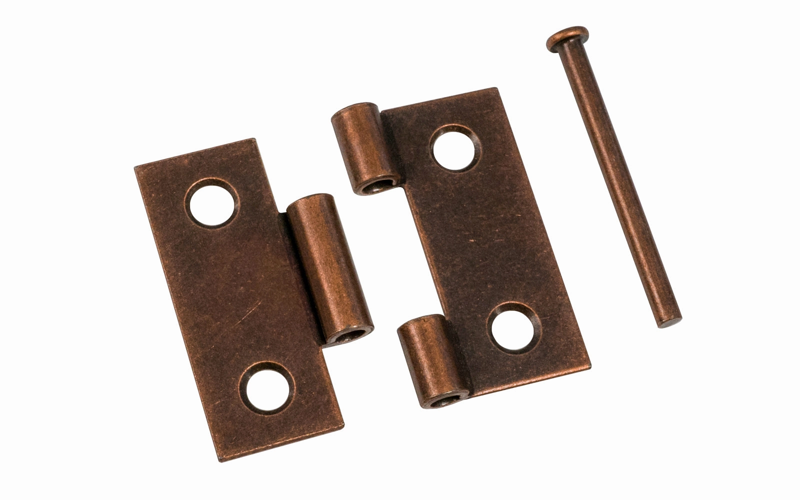Pair of Loose Pin Plated Steel Cabinet Butt Hinges ~ 1-1/2" x 1-1/2"