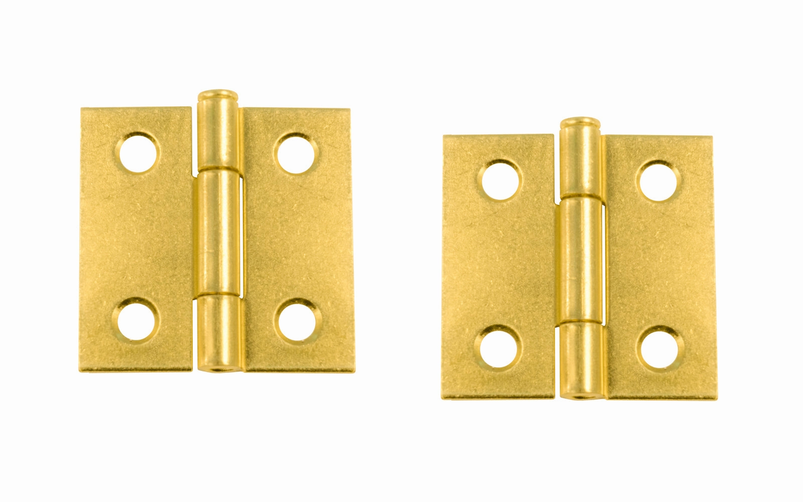 Pair of Loose Pin Plated Steel Cabinet Butt Hinges ~ 1-1/2" x 1-1/2"