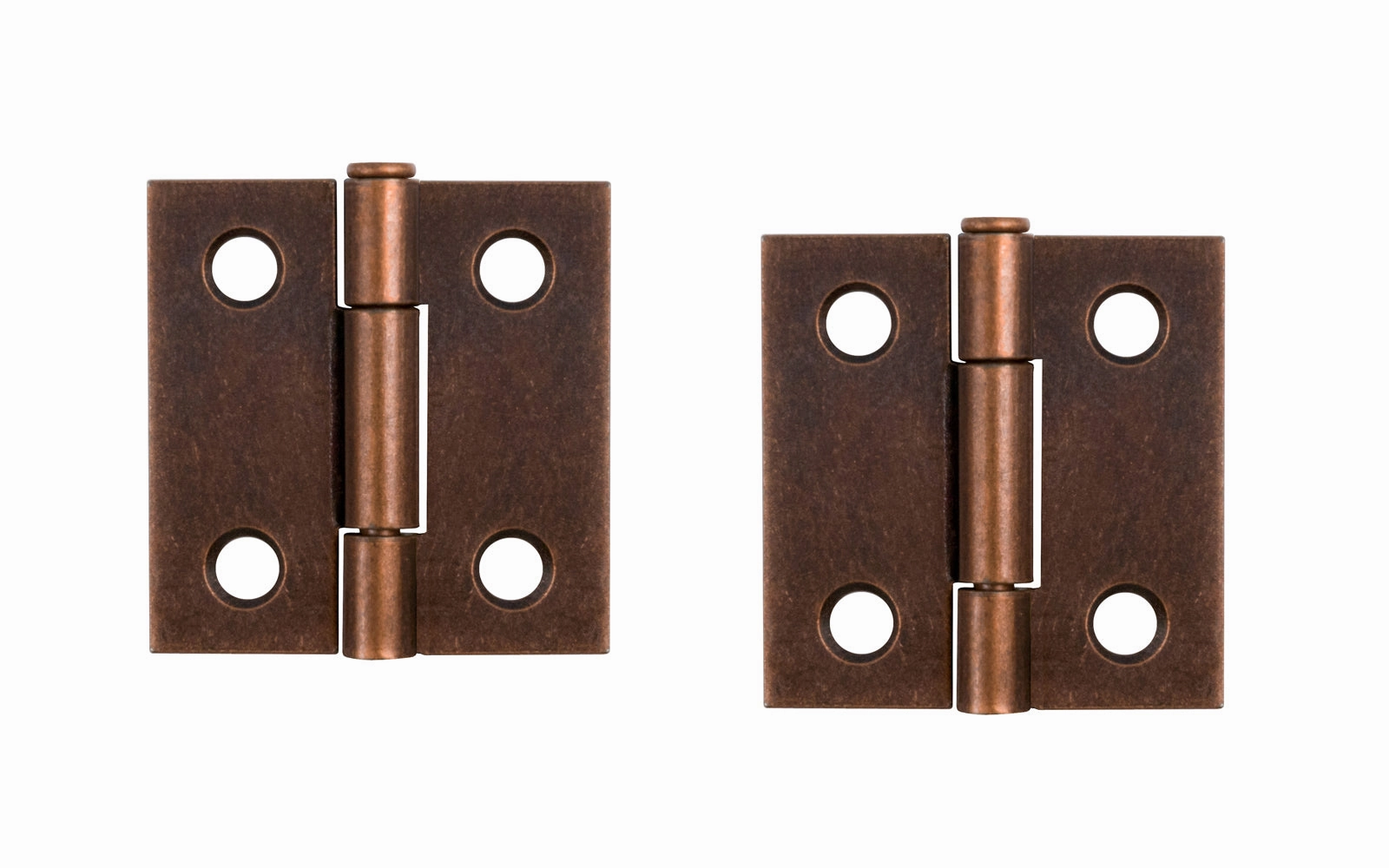 Pair of Loose Pin Plated Steel Cabinet Butt Hinges ~ 1-1/2" x 1-1/2"
