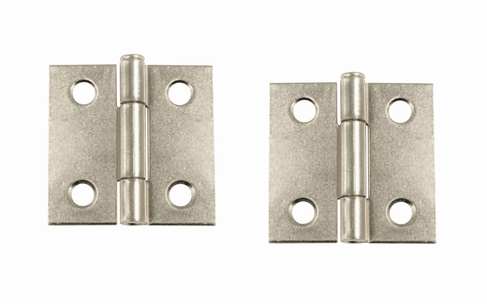 Pair of Loose Pin Plated Steel Cabinet Butt Hinges ~ 1-1/2" x 1-1/2"