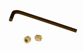 Pair of Set Screws & Hex Key for Doorknobs ~ 28 TPI x 1/4" Size
