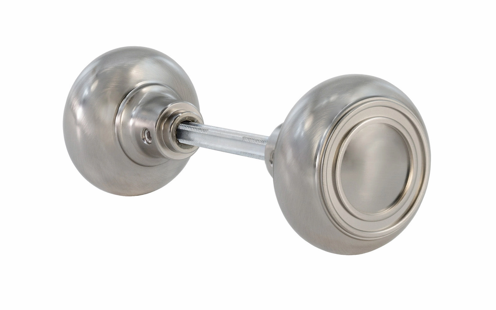 Pair of Solid Brass Core "Circle-Ring" Doorknobs