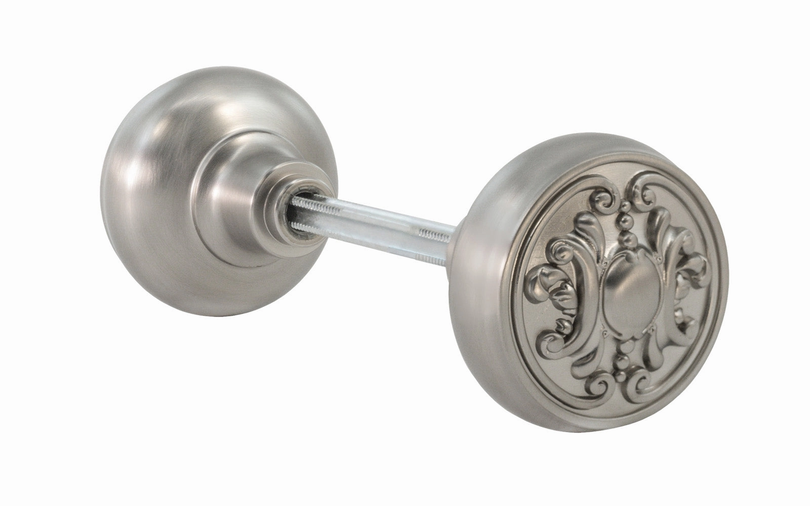 Pair of Solid Brass Core "Ornate" Doorknobs