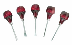 Palm Handled Carving Tool Set ~ 5 Piece Chisel Set