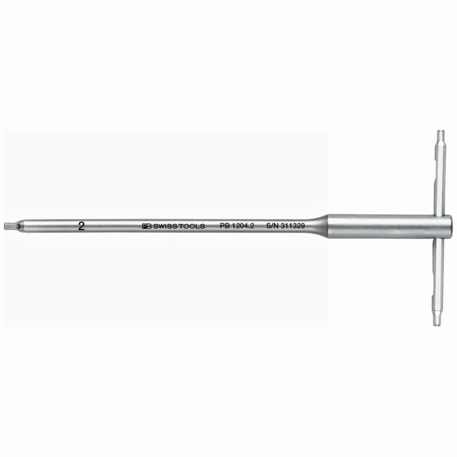 PB Swiss PB 1204.2 Hex Screwdriver with Sliding T-Handle, 2 mm, 125 mm