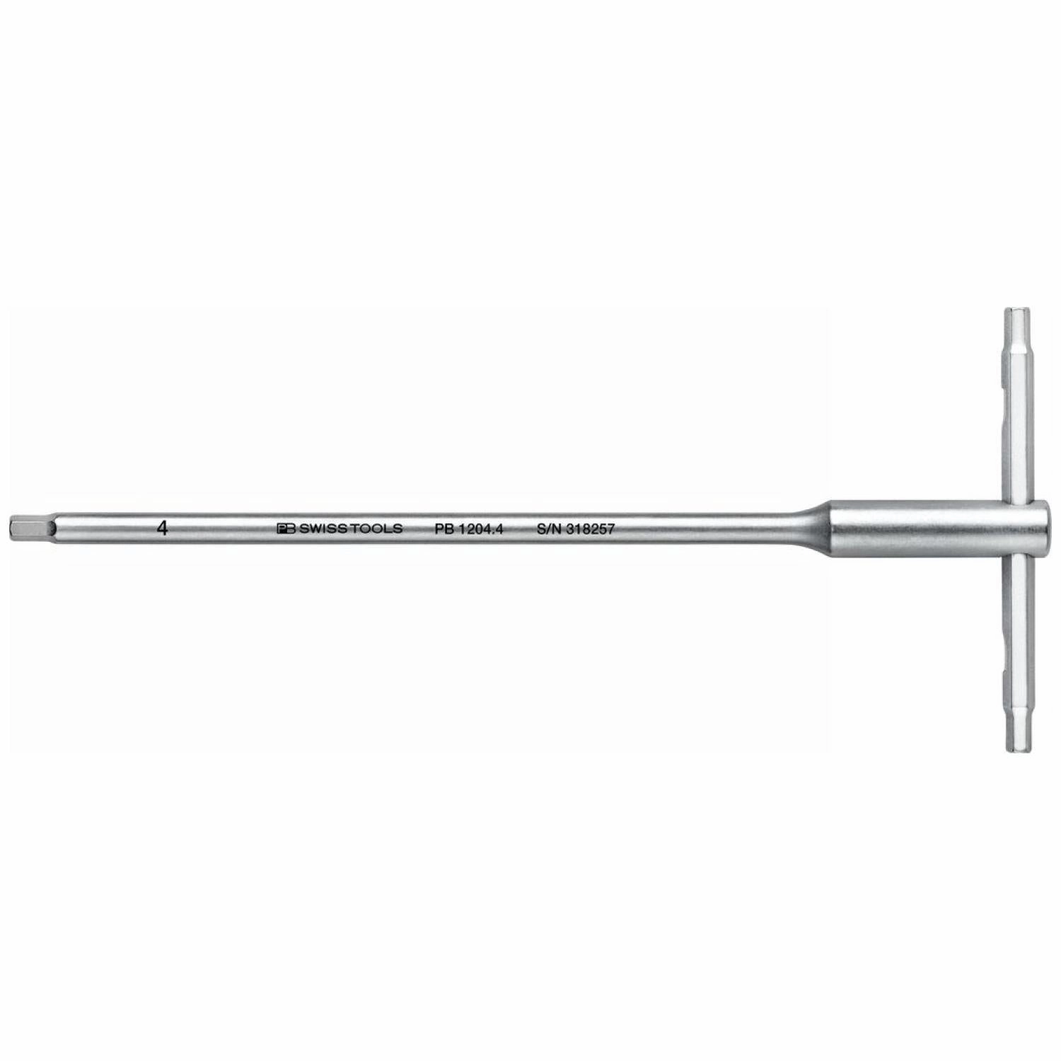 PB Swiss PB 1204.4 Hex Screwdriver with Sliding T-Handle, 4 mm, 175 mm