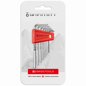 PB Swiss PB 210.H-4 CN Hex Key L- Wrench Sets for Hexagon Socket Screws, 7 Pcs
